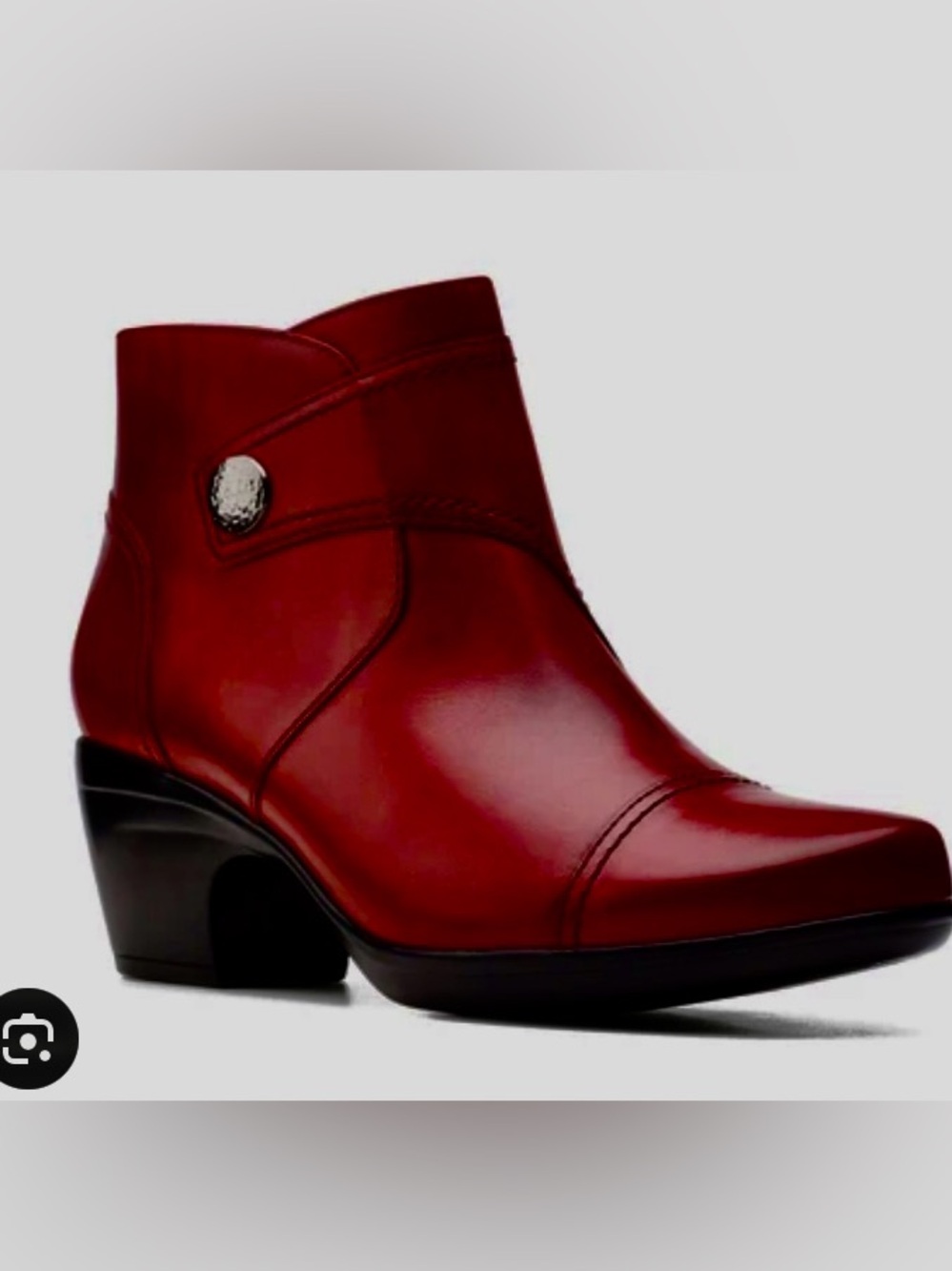 New! Clarks Emily Calle Boots in Red Leather - Size 9